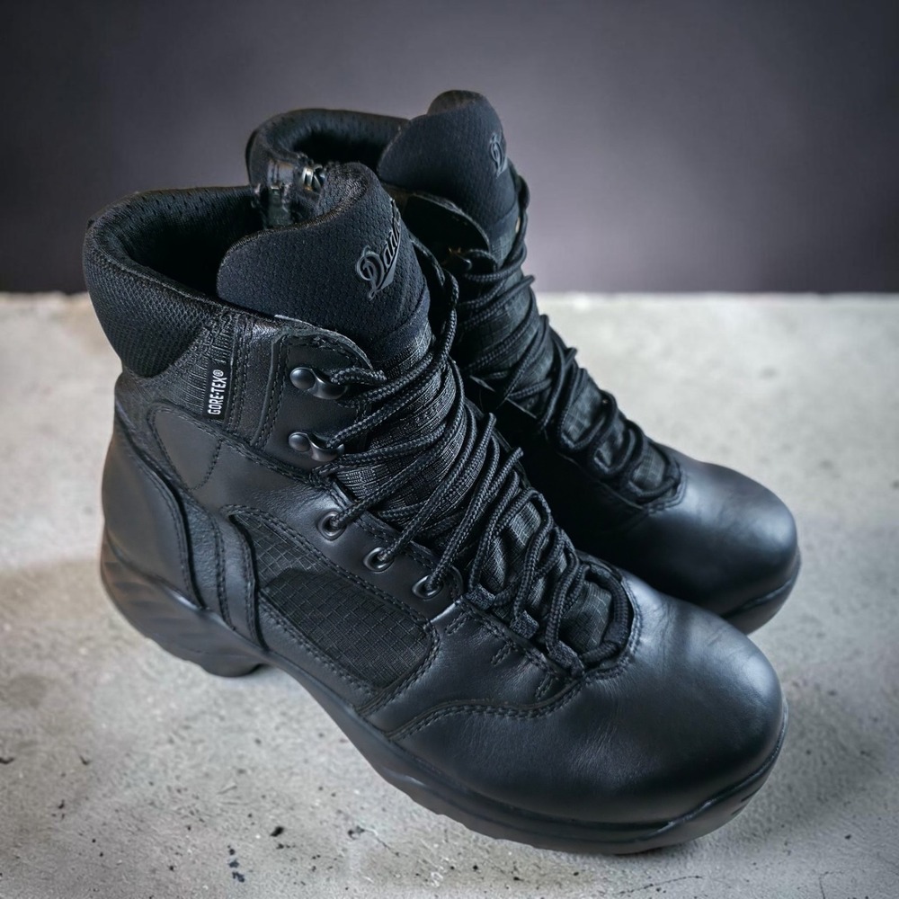 Danner Kinetic 6" GTX Waterproof Work Boots Triple Black Mens 9.5 *Barely Worn.